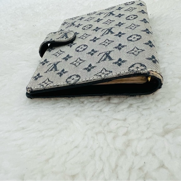 Louis Vuitton Mini Lin Monogram Canvas Leather Agenda Memo Book Cover w/ LVnotes - Picture 14 of 16
